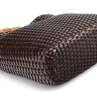 Gucci 1996 Brown Woven Bamboo Shoulder Bag