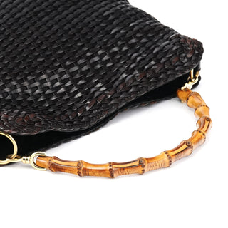 Gucci 1996 Brown Woven Bamboo Shoulder Bag