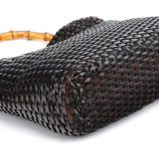 Gucci 1996 Brown Woven Bamboo Shoulder Bag