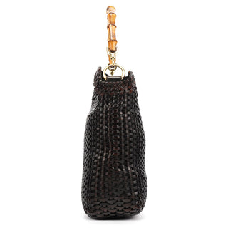 Gucci 1996 Brown Woven Bamboo Shoulder Bag