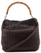 Gucci 1996 Brown Woven Bamboo Shoulder Bag