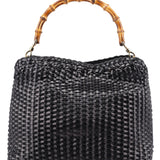 Gucci 1996 Brown Woven Bamboo Shoulder Bag