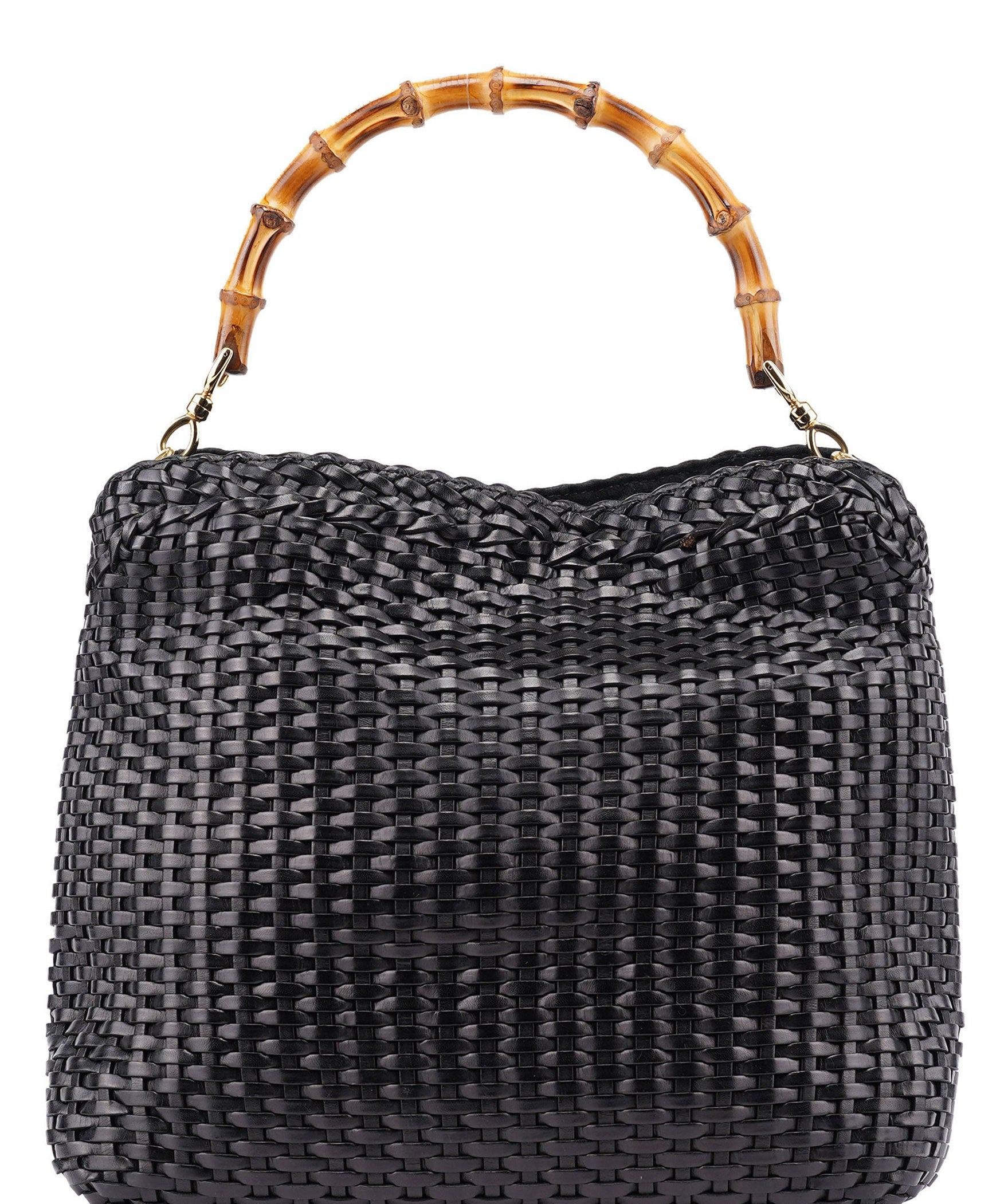 Gucci 1996 Brown Woven Bamboo Shoulder Bag
