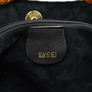 Gucci 1996 Brown Woven Bamboo Shoulder Bag