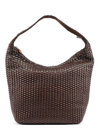 Gucci 1996 Brown Woven Hobo Shoulder Bag