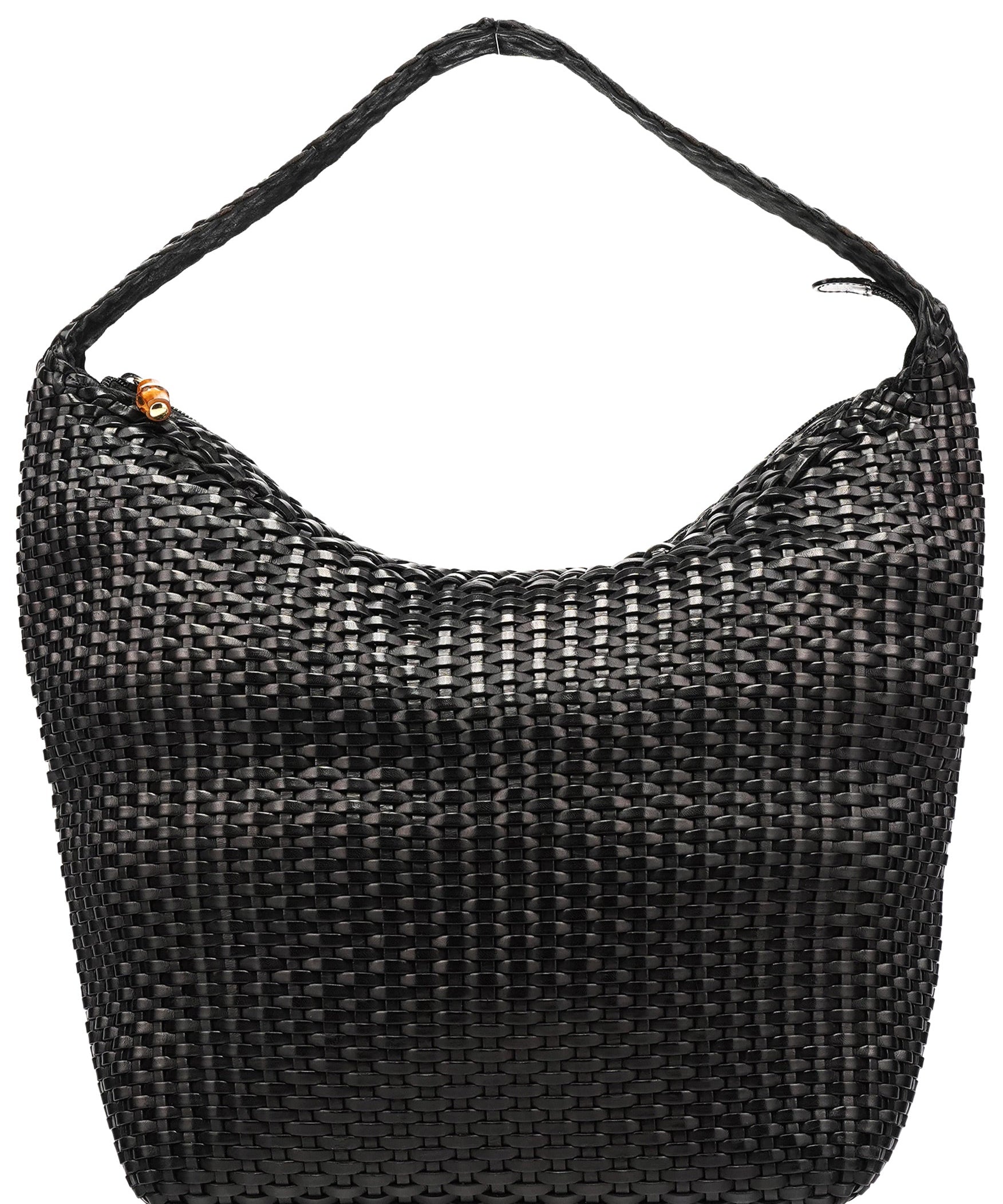 Gucci 1996 Brown Woven Leather Shoulder Bag