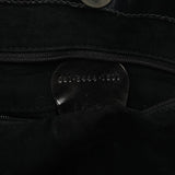 Gucci 1997 Borsa a spalla in camoscio antracite con finiture in resina