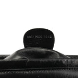 Gucci 1997 Schultertasche mit Metallhenkel aus schwarzem Kalbsleder