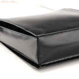 Gucci 1997 Schultertasche mit Metallhenkel aus schwarzem Kalbsleder