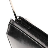 Gucci 1997 Schultertasche mit Metallhenkel aus schwarzem Kalbsleder