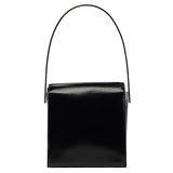 Gucci 1997 Schultertasche mit Metallhenkel aus schwarzem Kalbsleder