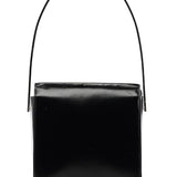 Gucci 1997 Schultertasche mit Metallhenkel aus schwarzem Kalbsleder
