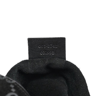 Gucci 1997 Black GG Suede Drawstring Shoulder Bag