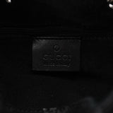 Gucci 1997 Black GG Suede Drawstring Shoulder Bag