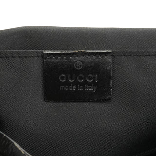 Gucci 1997 Black GG Suede Hobo Shoulder Bag