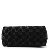 Gucci 1997 Black GG Suede Hobo Shoulder Bag