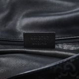 Gucci 1997 Black GG Suede Horsebit Bag