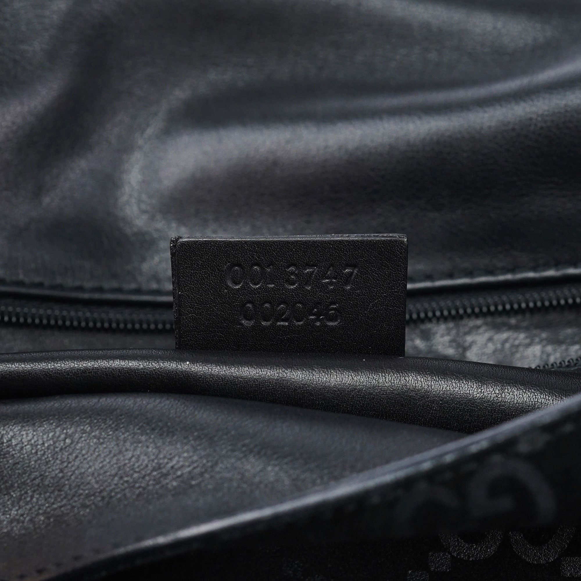 Gucci 1997 Black GG Suede Horsebit Bag