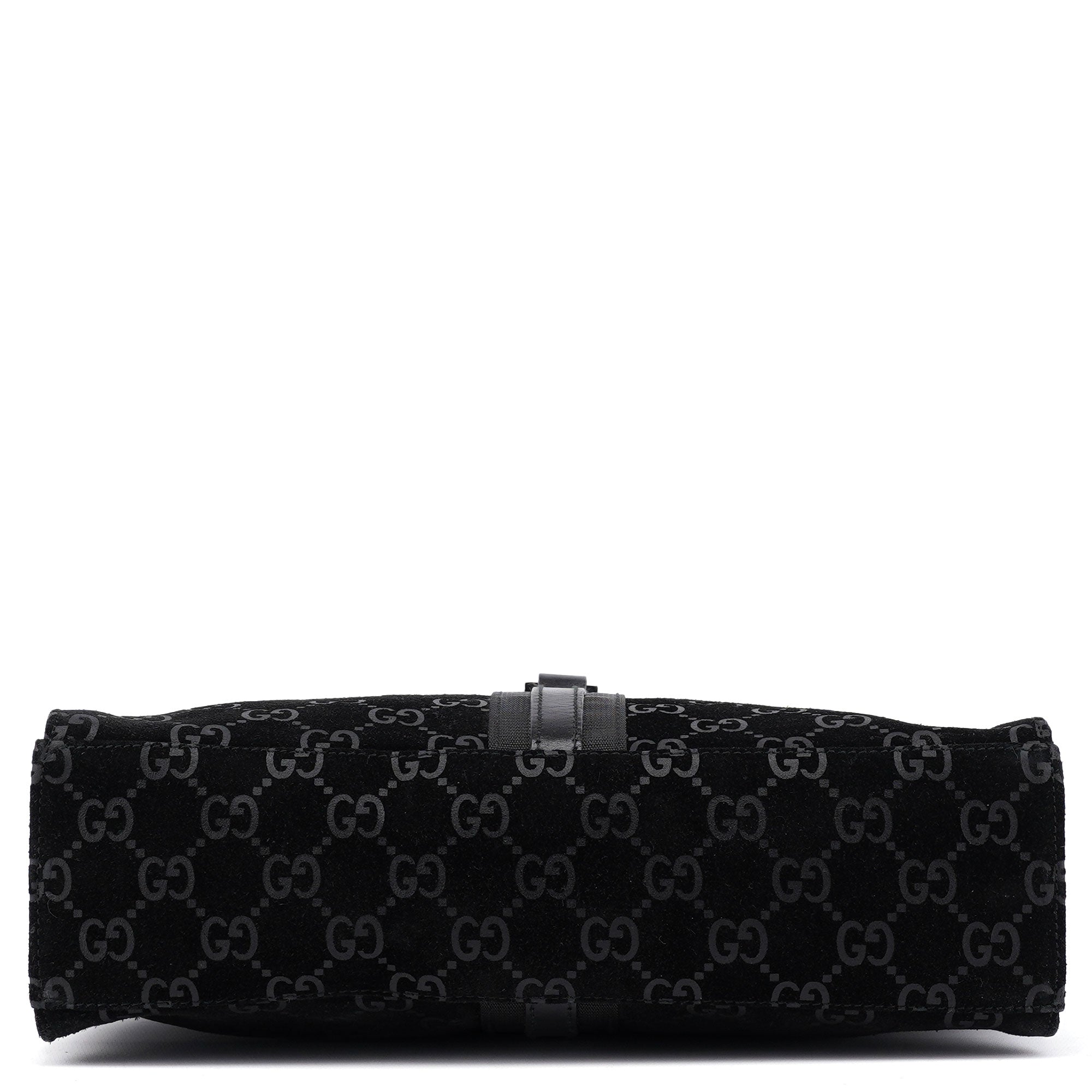 Gucci 1997 Black GG Suede Jackie Shoulder bag