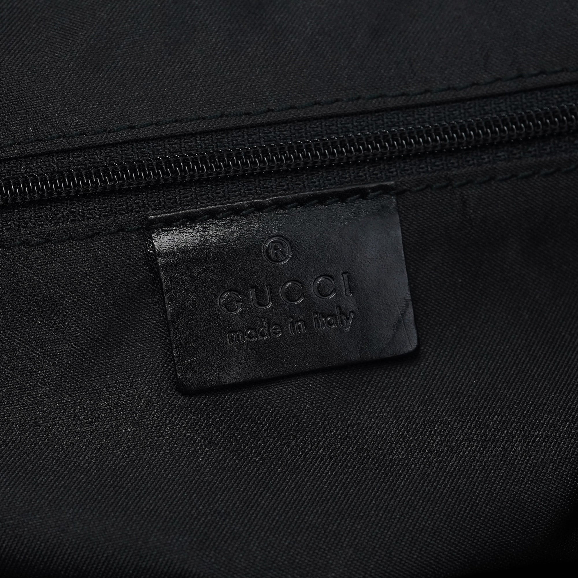 Gucci 1997 Black GG Suede Jackie Shoulder bag