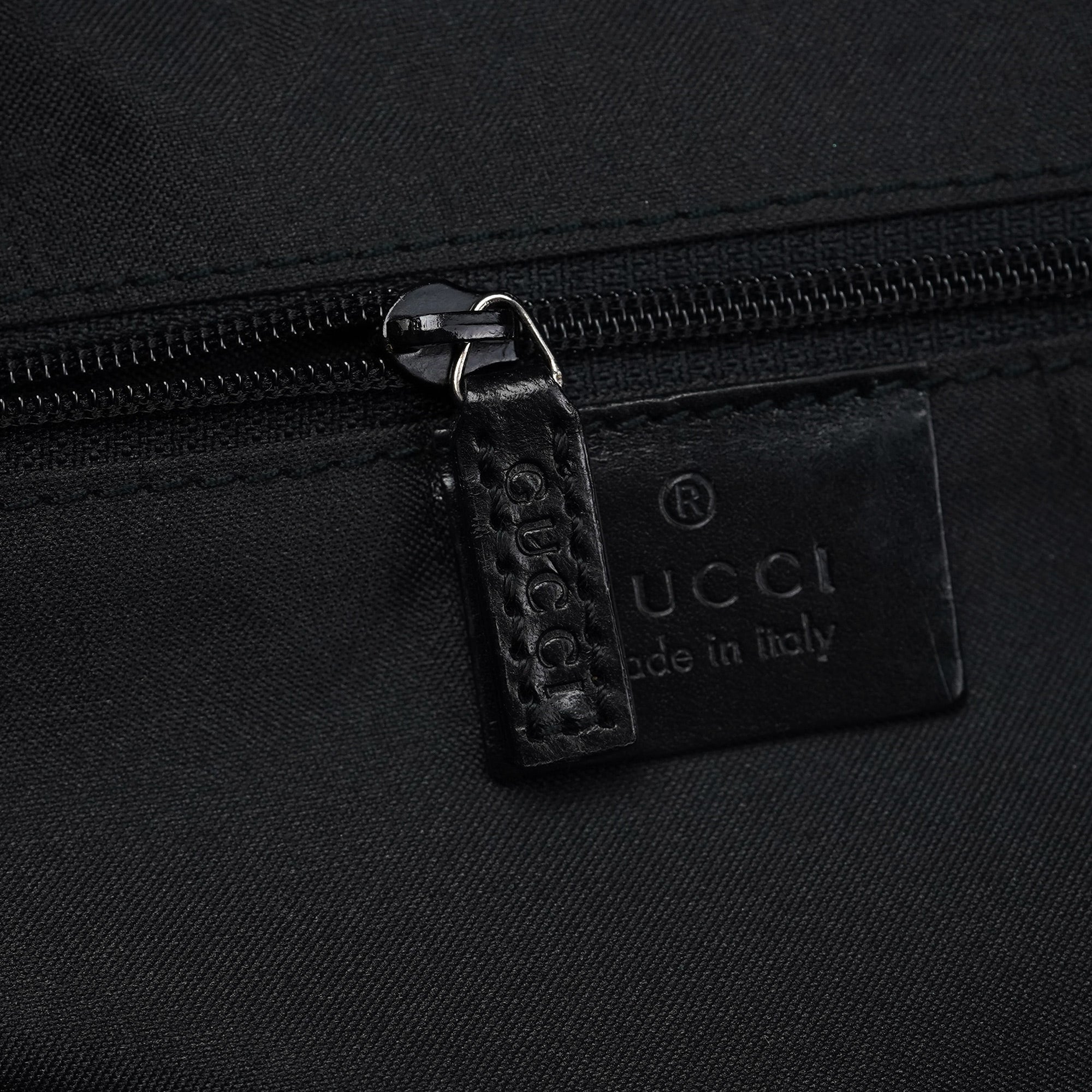 Gucci 1997 Black GG Suede Jackie Shoulder bag