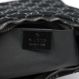 Gucci 1997 Black GG Suede Shoulder Bag