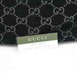 Gucci 1997 Black GG Suede Shoulder Bag