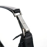 Gucci 1997 Black GG Suede Shoulder Bag