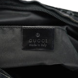 Gucci 1997 Black GG Suede Shoulder Bag