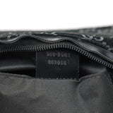 Gucci 1997 Black GG Suede Shoulder Bag