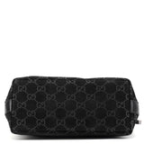 Gucci 1997 Black GG Suede Shoulder Bag