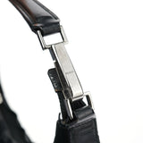 Gucci 1997 Black GG Suede Shoulder Bag