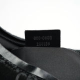 Gucci 1997 Black GG Suede Shoulder Bag