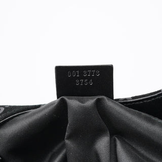 Gucci 1997 Black GG Suede Shoulder Bag