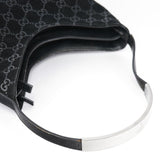 Gucci 1997 Black GG Suede Shoulder Bag