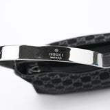 Gucci 1997 Black GG Suede Shoulder Bag