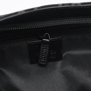 Gucci 1997 Black GG Suede Shoulder Bag