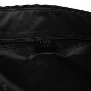 Gucci 1997 Black GG Suede Shoulder Bag