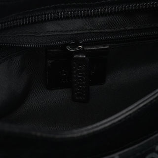 Gucci 1997 Black GG Suede Shoulder Bag