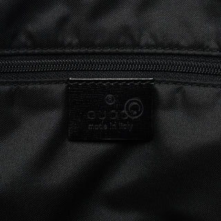 Gucci 1997 Black GG Suede Shoulder Bag