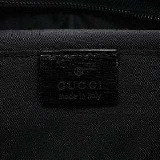 Gucci 1997 Black GG Suede Shoulder Bag