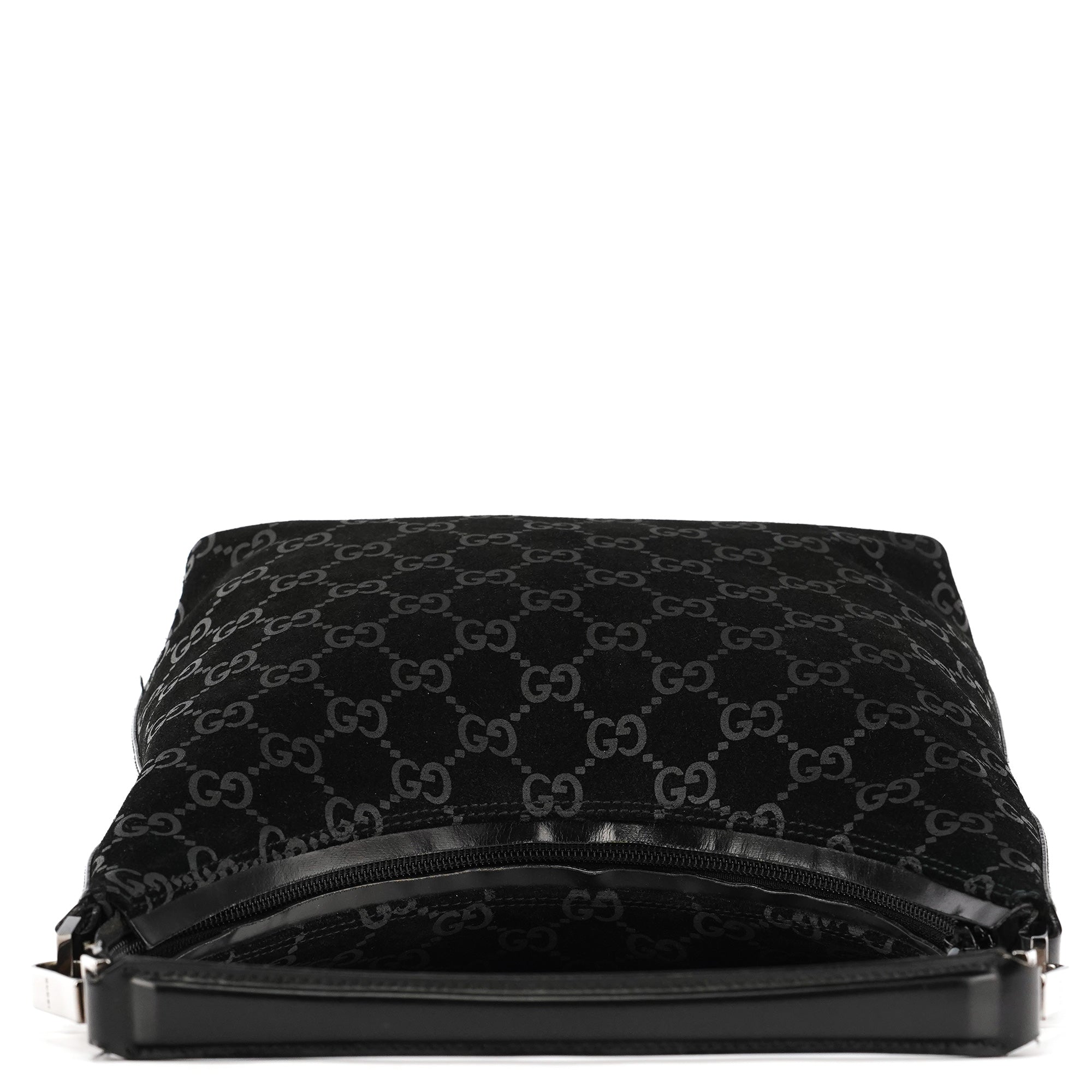 Gucci 1997 Black GG Suede Shoulder Bag – Rediscover Vintage