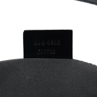 Gucci 1997 Black GG Suede Shoulder Bag