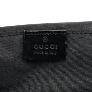 Gucci 1997 Black GG Suede Shoulder Bag