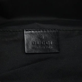 Gucci 1997 Black GG Suede Shoulder Bag
