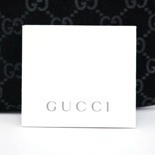 Gucci 1997 Black GG Suede Shoulder Bag