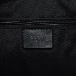 Gucci 1997 Black GG Suede Shoulder Bag