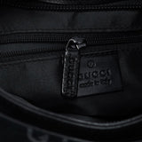 Gucci 1997 Black GG Suede Shoulder Bag