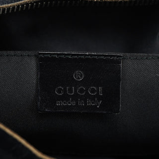 Gucci 1997 Black GG Suede Shoulder Bag