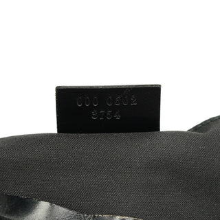 Gucci 1997 Black GG Suede Shoulder Bag